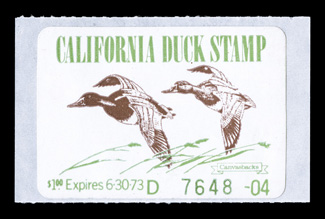 CA1-31, 1971-2000 California Duck stamps cplt. including the 1995 souvenir sheet, both varieties of 5 and both a single and a pair of 9, the backing of CA2 is not original,
otherwise o.g., n.h. or on original backing, a couple values with bac