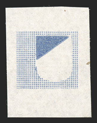 Oteppa Michel 2 B F III, 1941 30+30K Black and blue, black omitted, o.g., n.h., trivial natural inclusion in the right margin not noted on the certificate, very fine and
striking 1994 Krischke certificate.