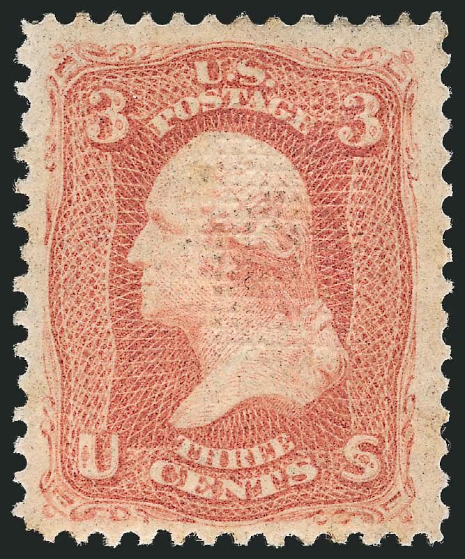 3c Red, F. Grill (94).> Original gum, clearly-defined grill, brilliant color, wide margins, Extremely Fine, with 2009 P.S.E. certificate (OGph, VF-XF 85 Jumbo SMQ $720.00 as 85, $1,100.00 as 90)