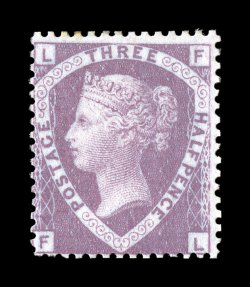 S.G. 53a, 1860 1 12p Rosy mauve on blued paper, prepared for use but never issued, an especially fresh and sound original gum example of this scarce stamp, lovely rich color
and a clean impression, full o.g., relatively lightly hinged, centered