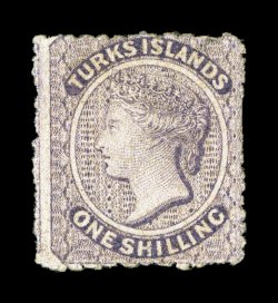 S.G. 6, 1879 1- Lilac, a highly desirable mint example of this rare stamp, being one of the very few sound original gum examples extant, strong color for this, full o.g., fine
1977 PF and 2008 BPA certificates (Scott 6 $5,750.00).