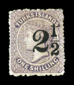 S.G. 27, 1881 2 12 on 1- Lilac, setting 3, surcharge type 17, unused, warm rich color, rather well centered, faint natural paper wrinkle, otherwise a very fine example of this
seldom offered stamp clear 1963 PF and clear 2008 BPA certificat