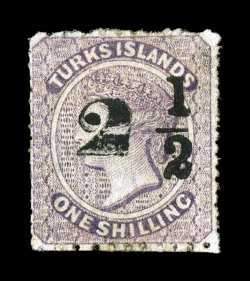 S.G. 37, 1881 2 12 on 1- Lilac, setting 8, surcharge type 24, scarce unused single, strong rich color, current certificate states regummed, fine 1976 PF certificate (as
original gum) and a 2008 BPA certificate (Scott 32 $1,350.00).