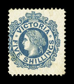 S.G. 139, 1867 5- Blue on yellow, strong rich color, centered to the left, full o.g., fine 2008 BPA certificate (Scott 120 $2,400.00).