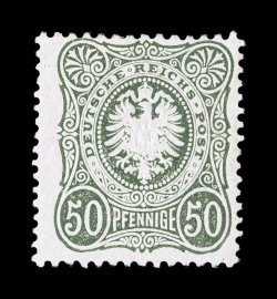 35, 1877 50pf Olive gray, strong rich color, full o.g., h.r., fine signed Engel (Michel 38 Ç2,200).