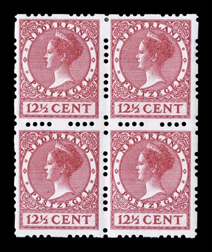 164a-93a, 1928 12c-60c Definitives, syncopated perfs. on four sides cplt. in blocks of four, bright and fresh, o.g., some stamps n.h. though cataloged strictly as hinged
singles, a few low values with small natural gum bends, fine-very fine (Mi