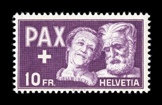 293-305, 1945 5c-10Fr Peace issue cplt., bright colors, o.g., n.h., fine-very fine (Michel 447-59 Ç500).