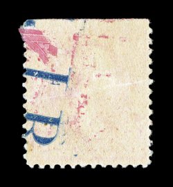 R155f, 2c Pink, I.R. printed on back, with the overprint misplaced as always on this very scarce error, unused, light horizontal crease, fine listed but unpriced in
Scott.