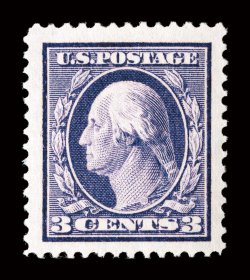 333, 3c Deep violet, an eye-catching jumbo-margined mint single, boasting gigantic margins all around and being extraordinarily well centered within them, deep luxuriant color
and a crisp impression, o.g., n.h., extremely fine 1992 PF certifica