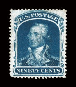 39, 90c Blue, unused, exceptionally well centered, strong rich color and a crisp impression, extremely fine 2008 PF certificate.