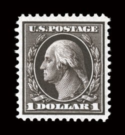 342, $1.00 Violet brown, excellent centering within large margins, deep color and a highly detailed impression, o.g., extremely fine 2002 PSE certificate and a 2008 PSE
certificate (VF-XF 85 SMQ $690.00).