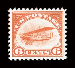 C1, 6c Orange, exceptionally well centered within large margins, rich bright color, o.g., n.h., extremely fine 2007 PSE certificate (XF 90 SMQ $250.00).