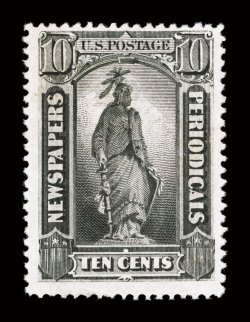 PR94, 10c Intense black, crisp detailed impression, large margins, o.g., lightly hinged, fine 2005 PF certificate.