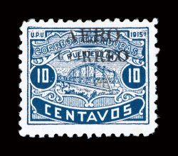 C5, 1925 10c Dark blue with black overprint, position 1, unused, nicely centered, strong color, very fine only 200 printed signed Kessler, Sanabria and accompanied by a 2000
Rendon certificate.