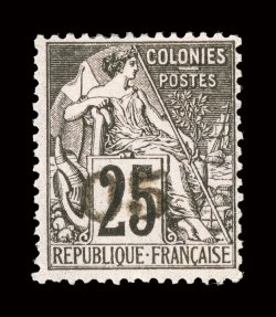 2, 1889 05 Surcharge on 25c Black on rose, strong color, o.g., fine 1991 PF certificate (Yvert 2 Ç850).