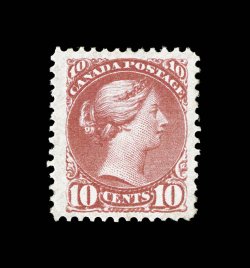 45a, 1897 10c Dull rose, uncharacteristically well centered within particularly wide margins, lovely bright color, large part o.g., very fine (Unitrade
C$800.00).
