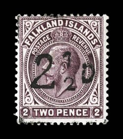 52, 1928 2 12D Provisional surcharge, deep rich color, o.g., l.h., fine 1967 BPA certificate (S.G. 115 £1,000).