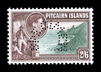 1S-8S, 1940 12p to 26 King George VI, with perforated Specimen cplt., exceptionally fresh, o.g., lightly hinged, a very fine set of these rare specimens (S.G.
1s-8s).