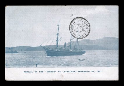 1907-09 British Antarctic Expedition, a most extraordinary grouping of 56 picture post cards from the Shackelton expedition, various publishers, showing a marvelous range of
scenes, the ship, Shackelton himself, etc.,some duplication, nearly all