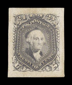 78P2a, 24c Lilac, Panama-Pacific small die proof, large even margins, two minor thins and some slight overall toning as always found, very fine appearance, an extremely rare
proof as only three to five of any value are known 1986 PF certifi