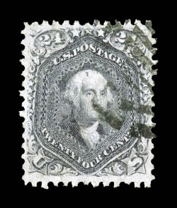 78a, 24c Grayish lilac, exceedingly well centered within large margins for this value, lovely rich color and a clean impression on bright paper, lightly cancelled, extremely
fine 1974 PF certificate.