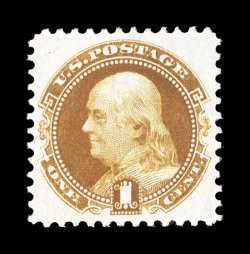 133a, 1c Brown orange re-issue, without gum as issued, incredibly well centered within large margins, rich luxuriant color and a deeply etched impression on bright paper,
extremely fine rarely encountered in this gem condition 1999 PF certific