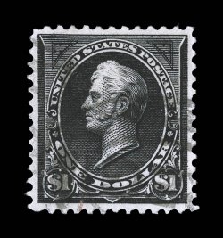 276, $1.00 Black, Ty. I, an especially choice used single, being remarkably well centered, intense color and a razor-sharp impression on bright white paper, attractively
cancelled, extremely fine 2008 PF certificate (XF-Superb 95 SMQ $1,100.00
