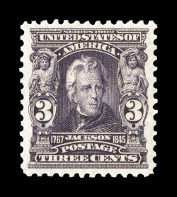 302, 3c Bright violet, flawlessly centered within large margins, gorgeous intense color and a razor-sharp impression, immaculate o.g., n.h., an extremely fine gem for the
perfectionist 1999 PF certificate ex-Piedmont.