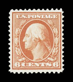 362, 6c Red orange on bluish paper, attractively centered, especially rich and vibrant color, o.g., lightly hinged, very fine 1986 PF certificate.