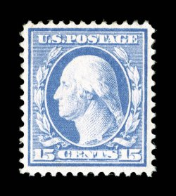 382, 15c Pale ultramarine, unusually strong color and impression on bright fresh paper, well centered, o.g., n.h., very fine 2000 PF certificate.