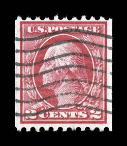 449, 2c Red rotary coil, Ty. I, perf. 10 horiz., fresh used single, rich bright color on crisp paper, nicely centered, very fine.