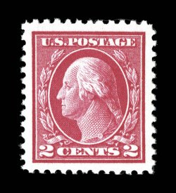 499, 2c Rose, Ty. I, a stunning jumbo-margined mint single, with absolutely radiant color and a prooflike impression on pristine white paper, plus it is flawlessly centered
within extraordinarily large margins, o.g., n.h., superb 2007 PSE certi
