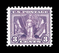 537a, 3c Deep red violet, brilliant color in this rare and distinctive shade, o.g., lightly hinged, very fine 2008 PF certificate.