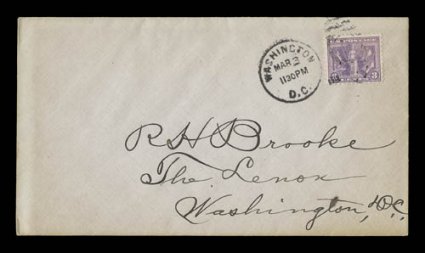 537, 3c Victory, tied to first day cover by Washington, D.C.Mar 31919 duplex handstamp, fine.