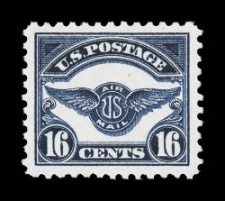 C5, 16c Dark blue, exceptionally well centered within large margins, deep color on bright paper, o.g., n.h., extremely fine 2008 PSE certificate (XF 90 SMQ
$250.00).