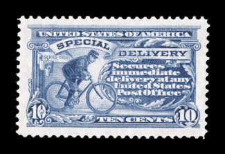 E8, 10c Ultramarine, especially large and well balanced margins all around, bright color, o.g., n.h., extremely fine 2002 PF certificate.