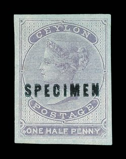 Reddish lilac handstamped specimen (Samuel Type D2), part original gum, a few small stains, mostly on reverse, otherwise fine. Scarce. provenance: P.C. Pearson, April
1983