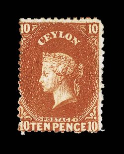 10d. dull vermilion, unused with part original gum, good deep color, fine. R.P.S. Certificate (1995). Sc. 37 S.G. 38, £250.