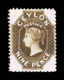 9d. brown, unused without gum, good color, fine. Rare. B.P.A. Certificate (2000). Sc. 42 S.G. 42, £1200.