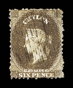 6d. sepia, very fine and lightly cancelled. Sc. 53c, S.G. 46, £200.