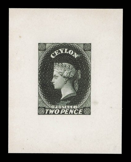 2d. in black on India paper backed on card (42x54mm.), fine. Very rare. provenance: P.C. Pearson, April 1983