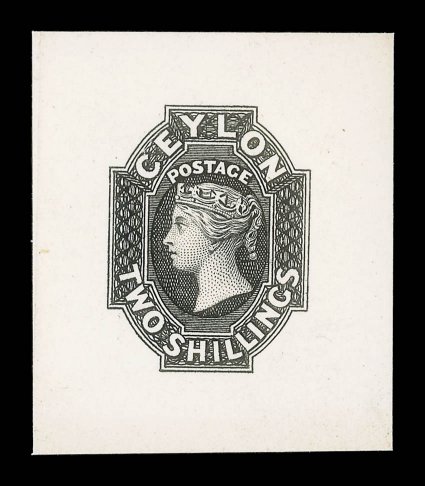 2- in black on India paper backed on card (36x42mm.), fine. Very rare. provenance: P.C. Pearson, April 1983