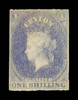 1- slate-violet, unused without gum, large margins all round, very fine and of good color for this difficult stamp. Very rare in unused condition and one of the finest of the
few recorded. B.P.A. Certificate (1991). Sc. 11, S.G. 10, £4750.  pr