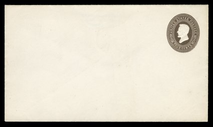 Undersander E102Caj, 1899 Plimpton and Morgan 4c Lincoln stamped envelope essays, handsome embossed design somewhat similar to the issued design, an extremely scarce group of
six different in various sizes, colors of indicias or papers, in the