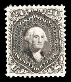 109, 24c Deep violet re-issue, an exceptional mint example of this rare and notoriously difficult re-issue, being in a quality that places it among the finest of the 346 sold,
possessing exceptional physical attributes that are rarely associ