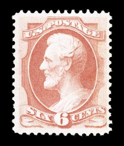 159, 6c Dull pink, wonderfully fresh, bright color, well centered, full o.g., barest trace of hinging, very fine and quite choice 1993 PF certificate.