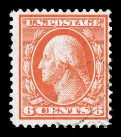 362, 6c Red orange on bluish paper, unbelievably, the Collier collection contains a second used example, this also being one of the five sound certified Six Cent Bluish Papers,
strong color, exceptionally light oval cancel, fine to have two