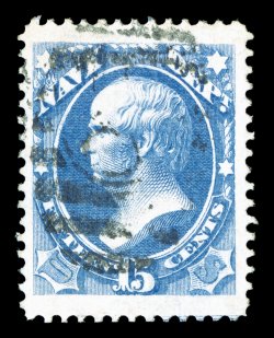 O42, 15c Navy, jumbo used single, with huge margins all around and being quite well centered within them, lovely bright color and paper, fairly light cancel, extremely fine
1996 PF certificate.