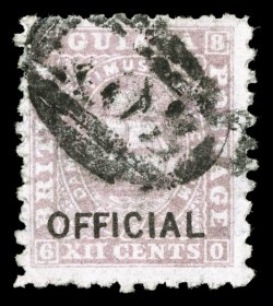 O4, 1875 12c Lilac, with OFFICIAL overprint, fresh color, fine and scarce 1994 BPA certificate (S.G. O4 £500).