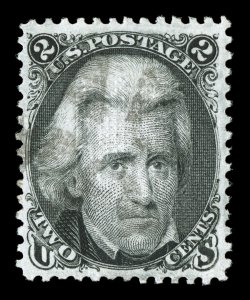 85B, 2c Black, Z grill, an exceptional quality used example of one of the rarest and most difficult of all the grilled issues to obtain in premium condition, possessing
considerably larger margins than found on most existing copies, plus it is